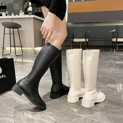 Korean Style Pure Color All-matching Knight Boots