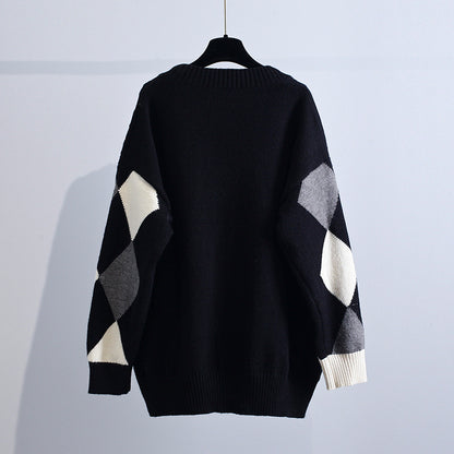 Women'S Fashion Loose Retro V-Neck Lingerie Knit Cardigan