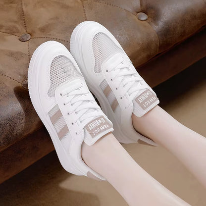 Women Sneakers Casual Vulcanized Shoes White Leather Walking Platform Flats Shoes Woman Sports Shoes Zapatillas De Mujer 2021