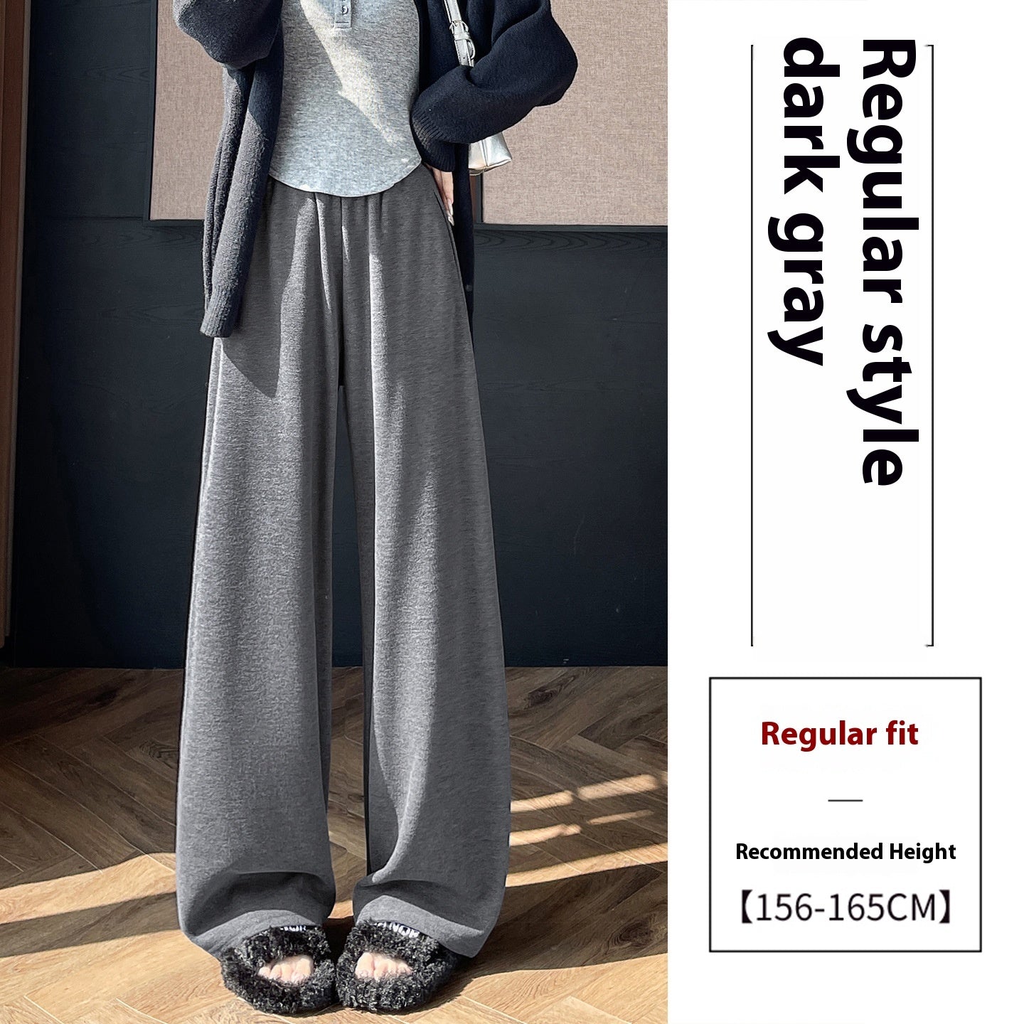 Narrow Wide-leg Pants Women's Small Loose Draping Effect