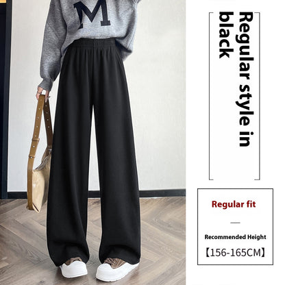 Narrow Wide-leg Pants Women's Small Loose Draping Effect